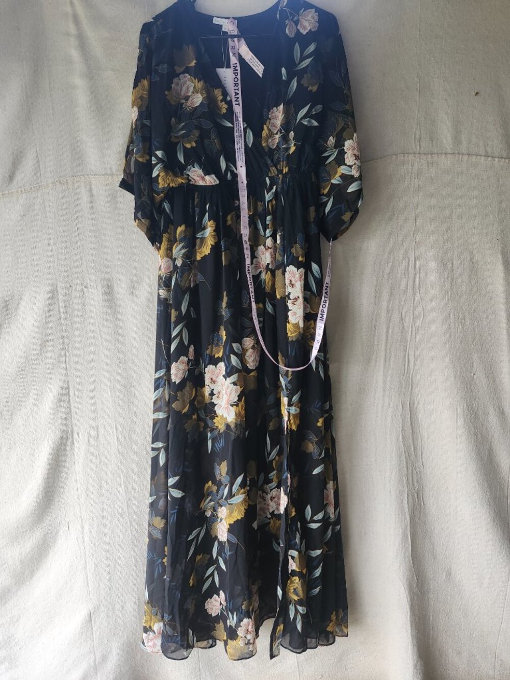 Baltic Born Kia Kimono Maxi Dress – Midnight Floral – Med.– NWT